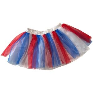 Kids Tutu S/M Red White Blue – 4th of July Dance or Halloween Costume NEW